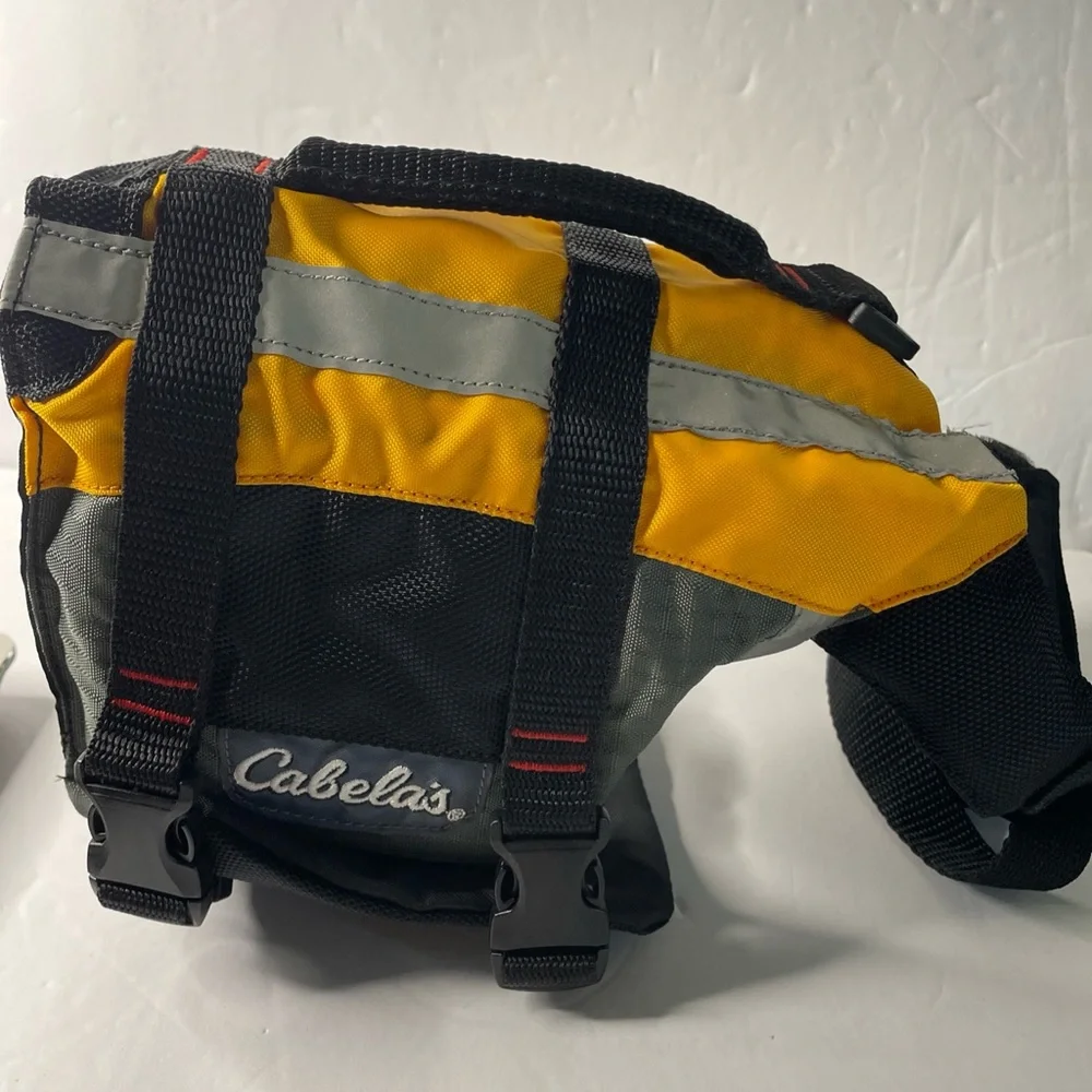 Cabela's Dog Flotation Life Vest, Yellow, Gray & Black, Size X-Smal